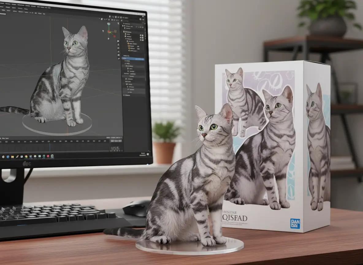 Cat 3D Figurine