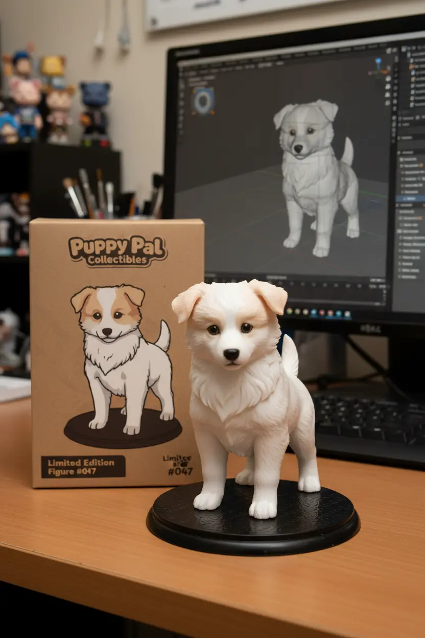 Pet Dog Collectible Figure Tutorial | Transform Your Puppy Photos with AI 2025